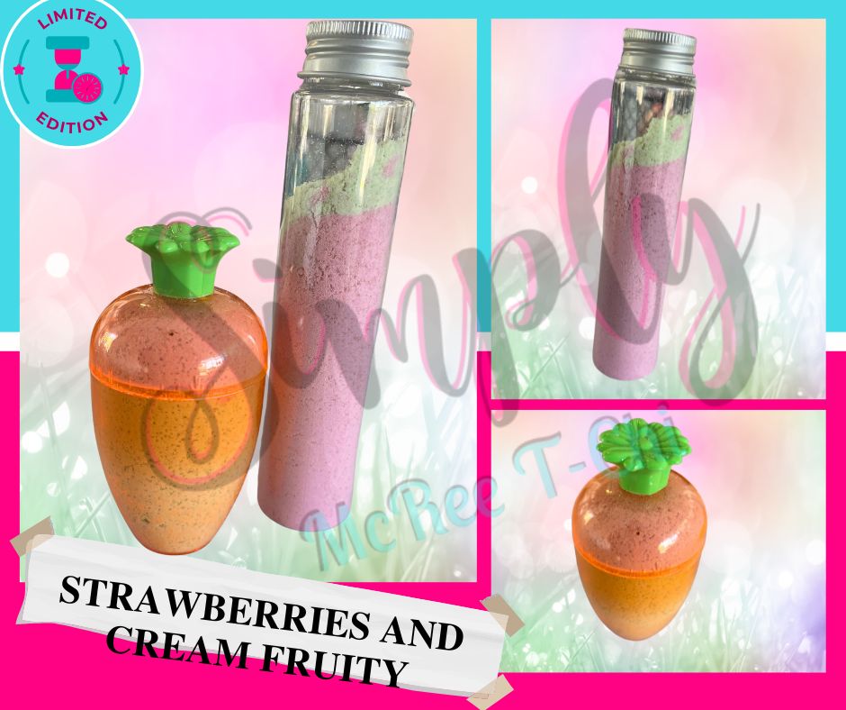 Strawberries and cream fruity Bath bombs